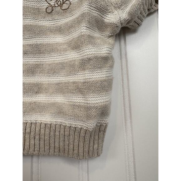 Stitch & Bean Baby Boy 2 Piece Beige Striped Knit Short Set Size 3-6 Months #162 - Picture 3 of 16